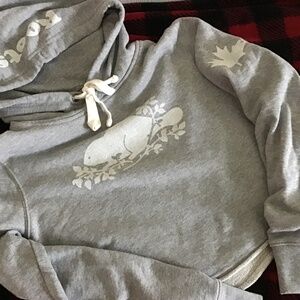 Roots brand crop hoodie